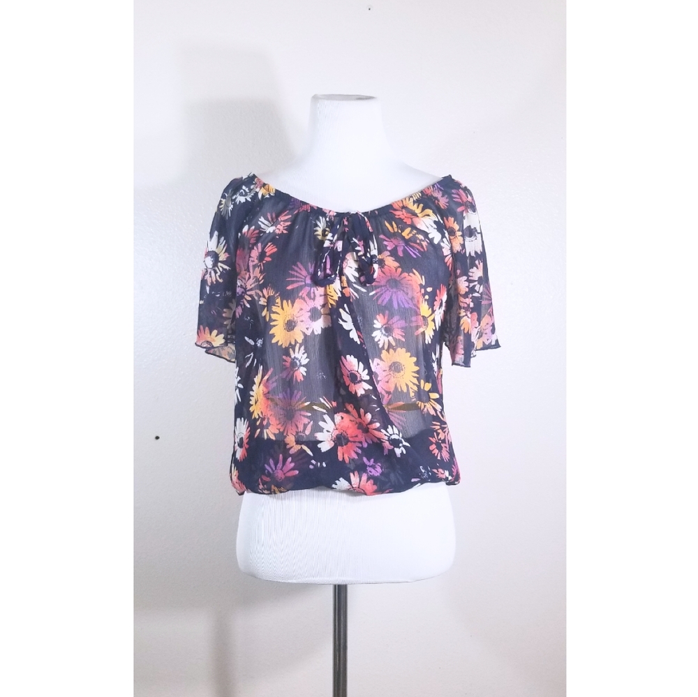 Spoiled Sheer Floral Blouse